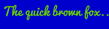 Image with Font Color 66CD00 and Background Color 0000CD